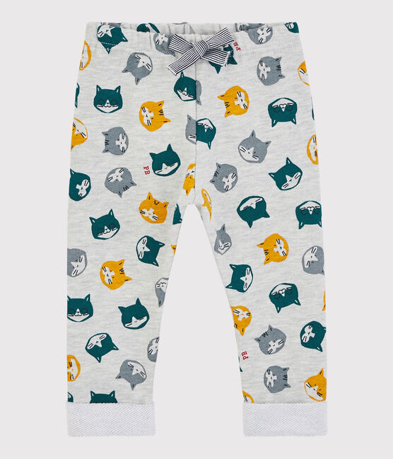 Pantaloni in molleton bebè. grigio BELUGA/bianco MULTICO