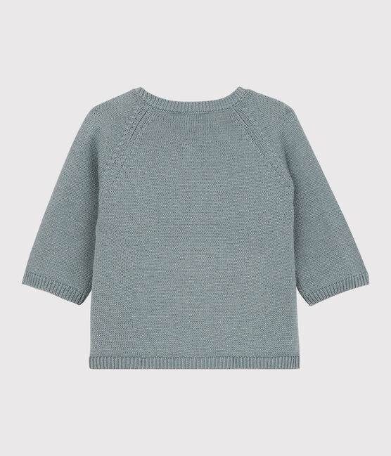 Cardigan orso bebè in maglia di lana e cotone grigio SEDUMBLUE