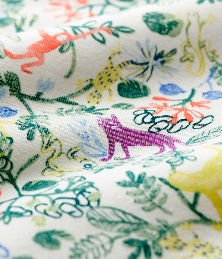 Sacco nanna giungla beb&egrave; in cotone bianco/multicolore