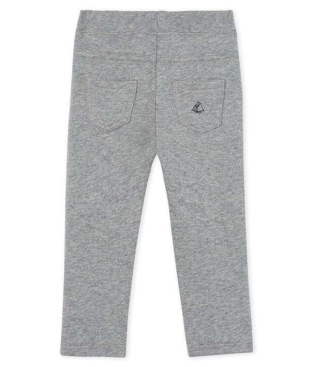 Pantalone beb&egrave; maschio in caldo molleton grigio