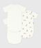 Set di body incrociati a maniche corte in cotone fantasia neonato multicolore