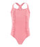 Costume intero bambina rosa GROSEILLER/bianco MARSHMALLOW