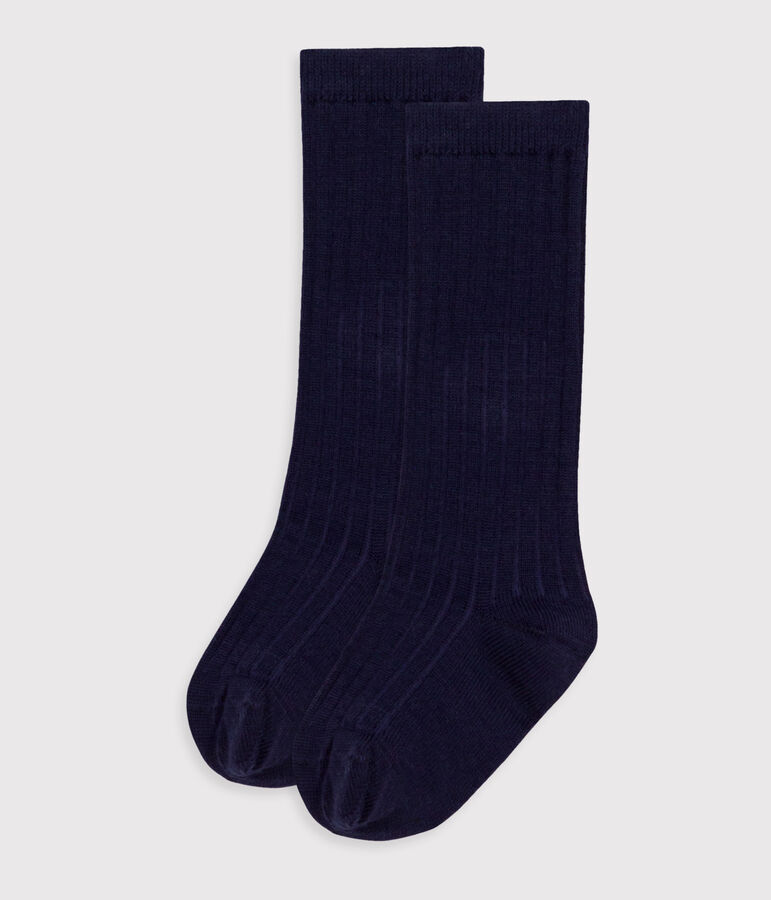 Calzini alti in lana e cotone neonato multicolore