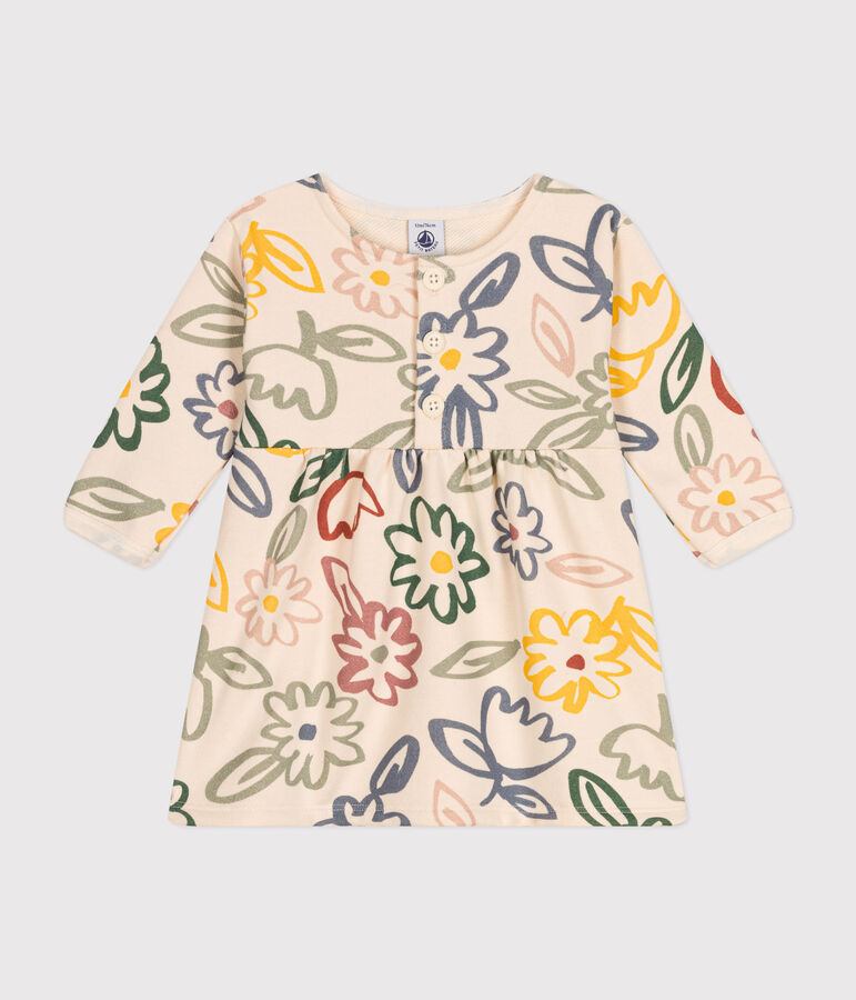 Abito a maniche lunghe  neonato ecru/multicolore