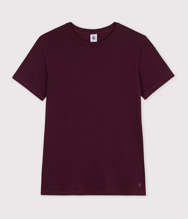 T-shirt a maniche corte in cotone tinta unita donna MOON