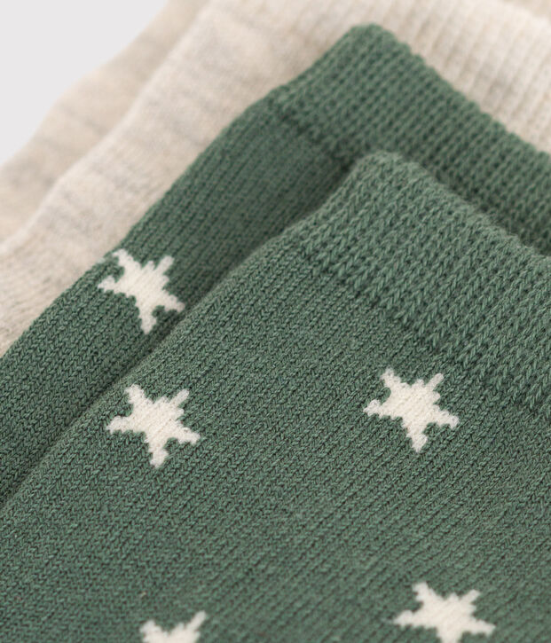 2 paia di calzini beb&egrave; in cotone a stelle multicolore