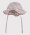 Cappellino in popeline con stampa a fiori neonata blu/multicolore