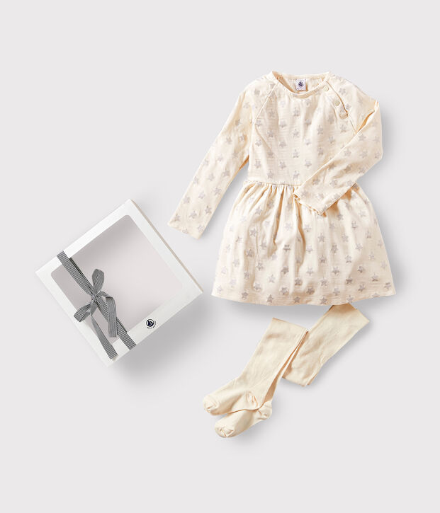 Confezione regalo abito e calzamaglia bambina multicolore