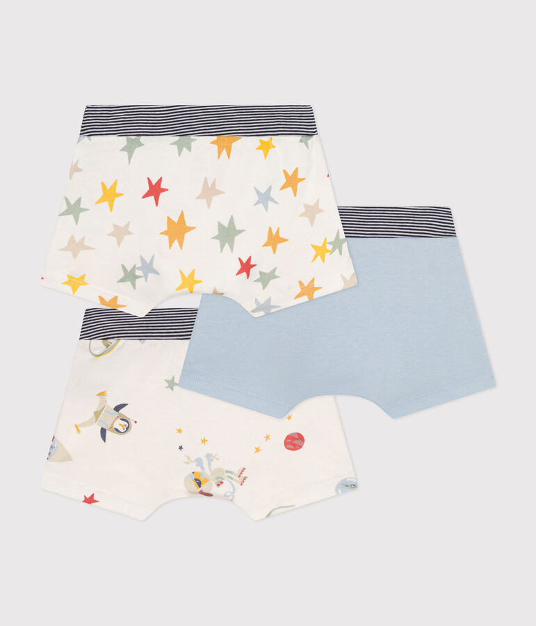 Set di 3 boxer spazio in cotone bambino multicolore