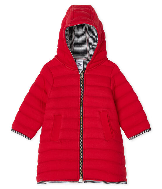 Cappotto in tubique trapuntato bebè femmina rosso TERKUIT CN