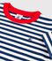T-shirt a maniche corte in cotone bambino blu MEDIEVAL/bianco MARSHMALLOW