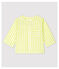 Blusa a righe gialle bebè in popeline di cotone biologico giallo JAUNE/bianco MARSHMALLOW