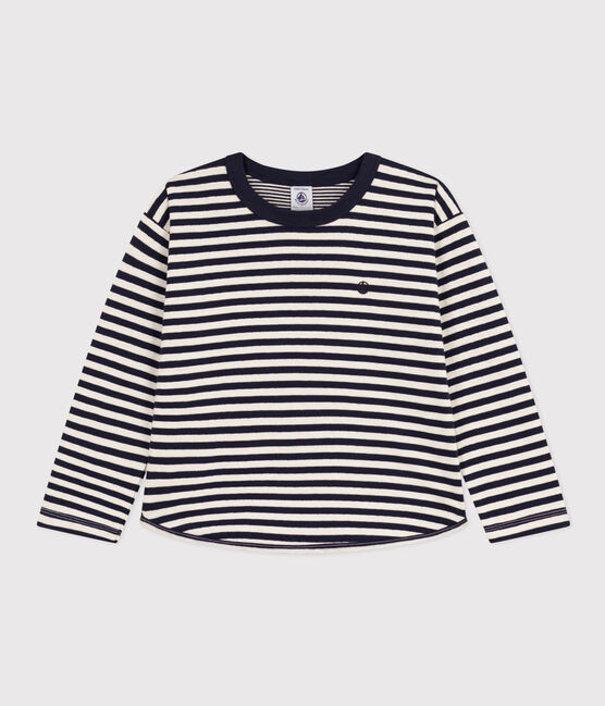 T-shirt maniche lunghe in tubique bambino blu SMOKING/ AVALANCHE