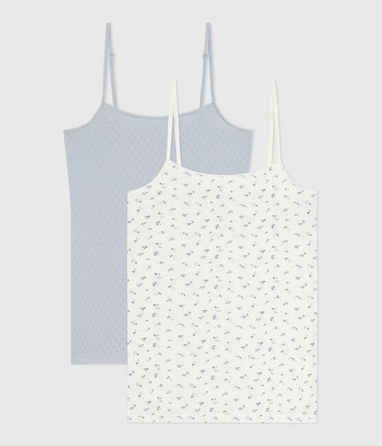 Set di canotte con spalline in cotone traforato donna variante 1