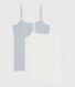 Set di canotte con spalline in cotone traforato donna