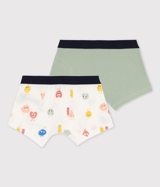 Confezione da 2 boxer bambino con emoticon in cotone e Lyocell variante 1