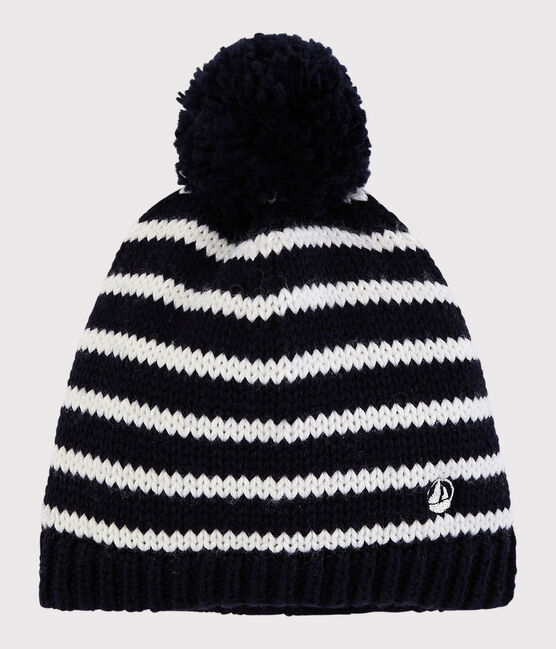 Berretto bambina/bambino blu SMOKING/bianco MARSHMALLOW