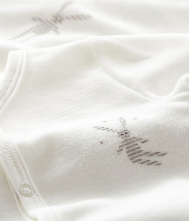 Lotto di 2 tutine beb&eacute; in ciniglia multicolore