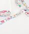 Pigiama in ciniglia tinta unita con colletto e stampa decorativa a fiori neonato bianco