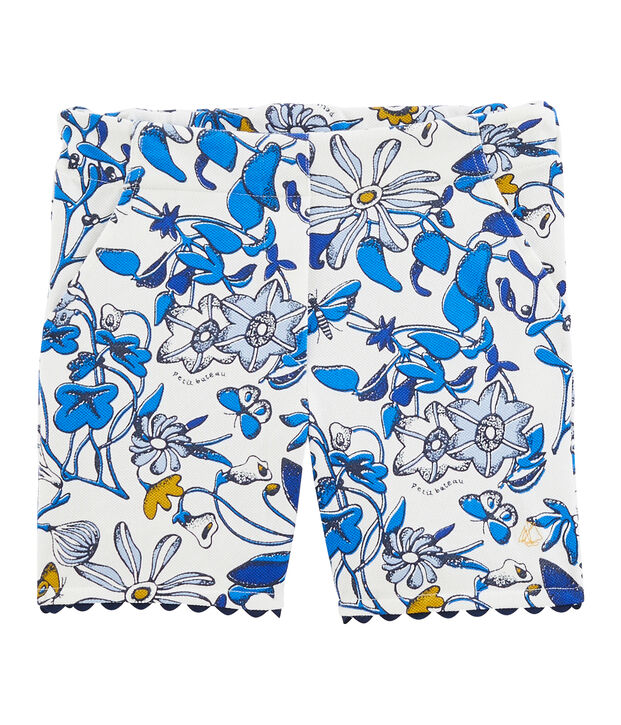 Bermuda bambina bianco/multicolore