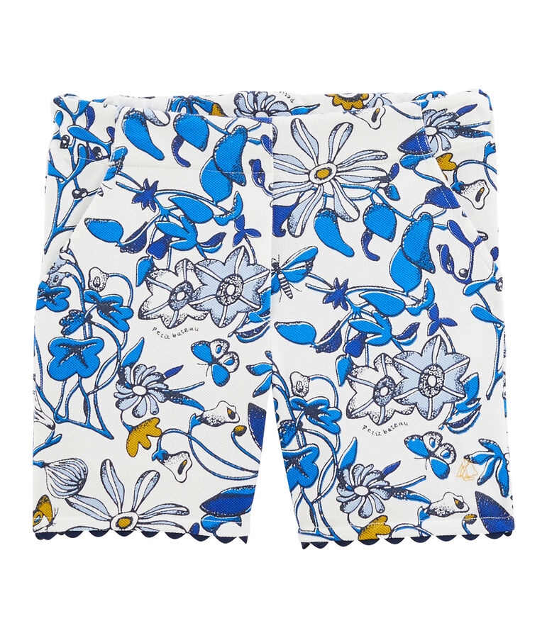 Bermuda bambina bianco/multicolore