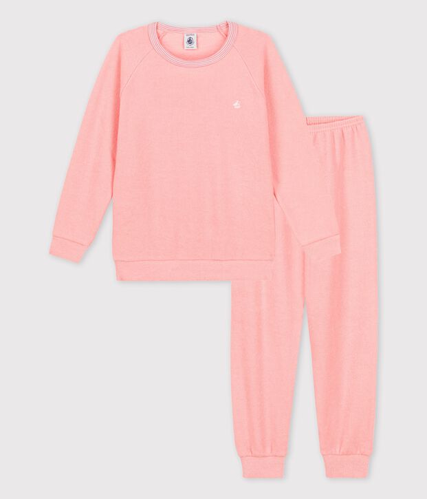 Pigiama in spugna grattata rosa