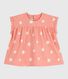 Blusa a maniche corte in cotone con soli stampati neonato