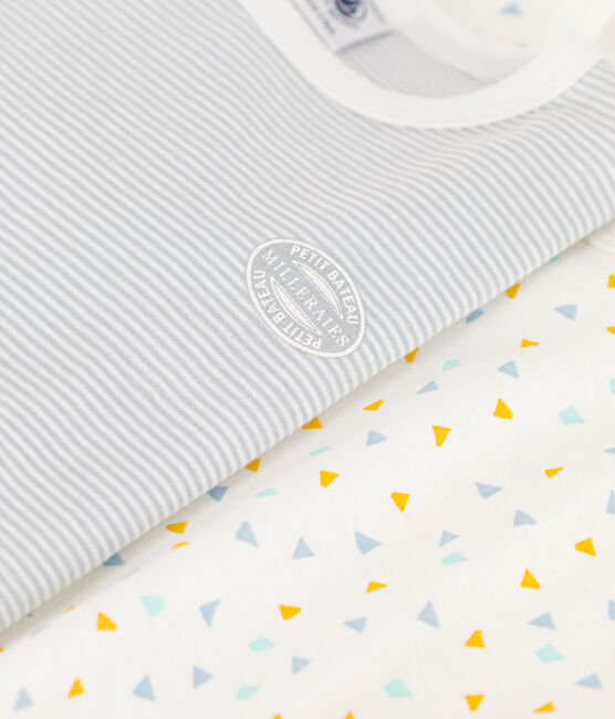 Confezione da 2 pigiami millerighe per bambino in cotone variante 1