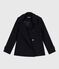 Caban donna in panno di lana blu SMOKING