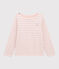 Marinière in jersey bambina rosa MINOIS/ ARGENT