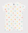 Tutina corta in cotone a cuori neonato bianco MARSHMALLOW/bianco MULTICO