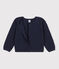 Cardigan in cotone bambina blu SMOKING
