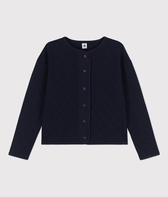 Cardigan in tubique trapuntato, da Donna blu SMOKING