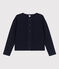 Cardigan in tubique trapuntato, da Donna blu SMOKING