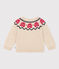 Pullover jaquard in lana e cotone per bebè beige MONTELIMAR/bianco MULTICO