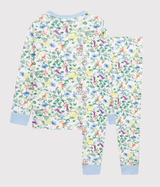 Pigiama fantasia giungla bambino in cotone bianco MARSHMALLOW/bianco MULTICO