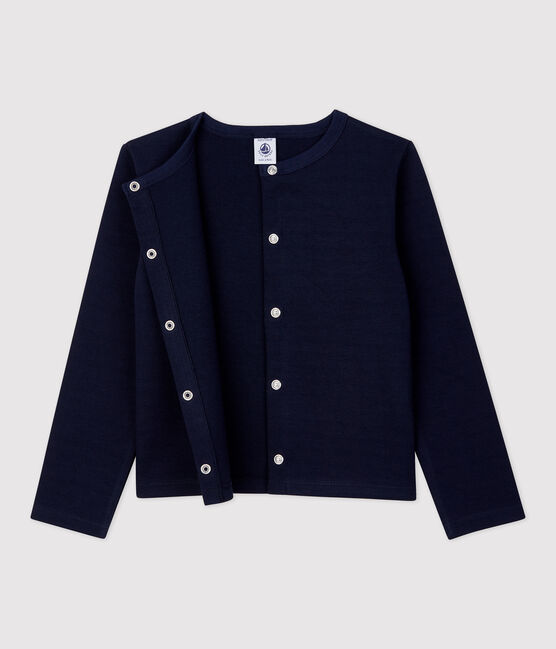 Cardigan in cotone bambina blu SMOKING