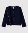 Cardigan in cotone bambina blu SMOKING