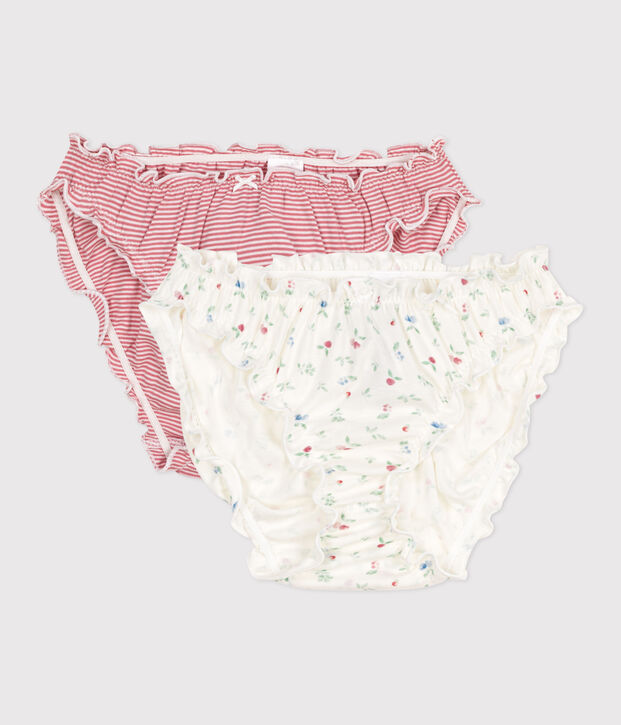 Set di 2 slip in cotone con stampa di frutti donna multicolore