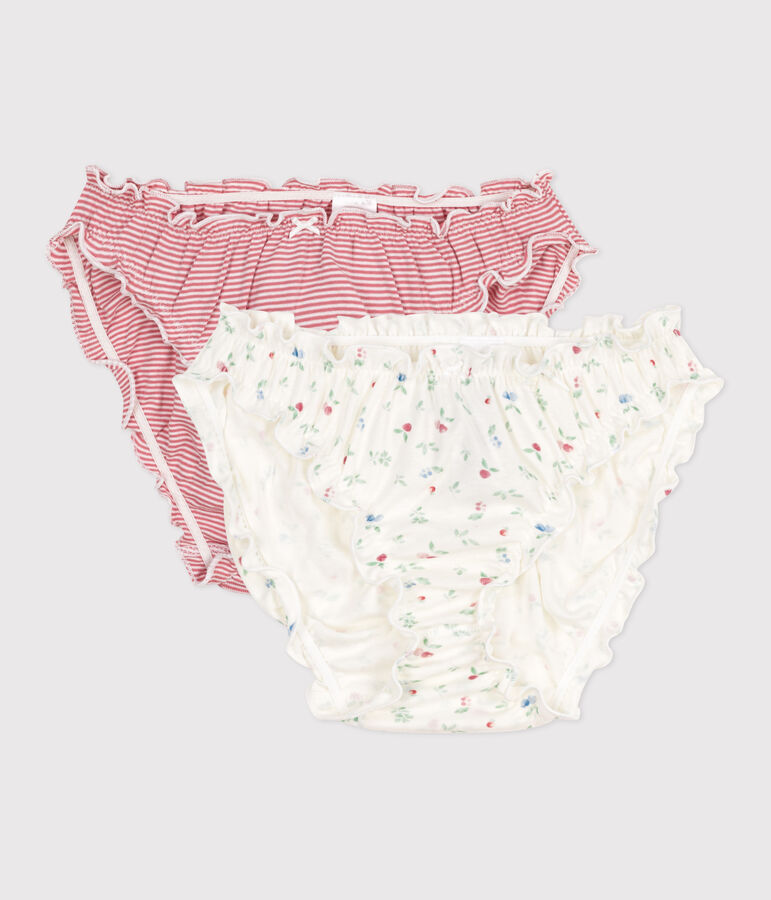 Set di 2 slip in cotone con stampa di frutti donna multicolore