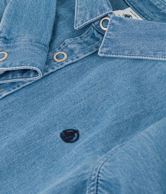Camicia bambino in denim leggero blu DENIM CLAIR