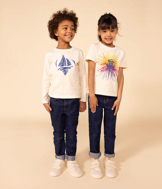 Pantaloni slim in denim bambina blu DENIM BLEU