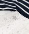Abito bambina a maniche lunghe in cotone e tulle blu SMOKING/bianco MARSHMALLOW