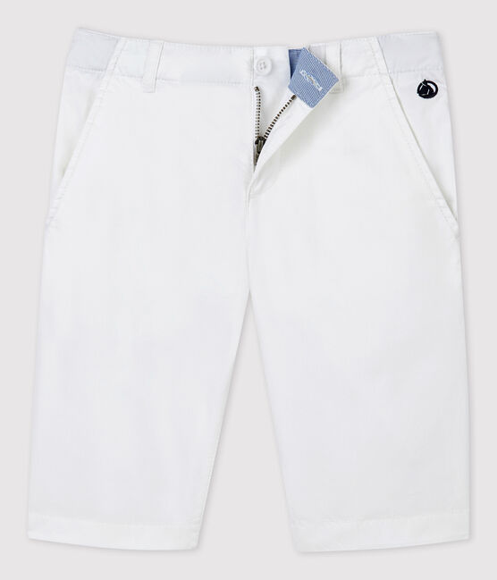 Bermuda bambino in serge bianco ECUME