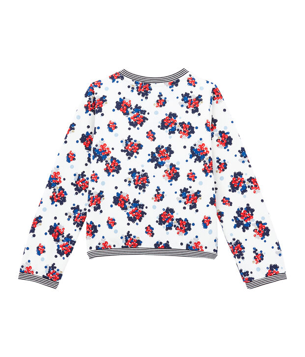Cardigan per bambina bianco/multicolore