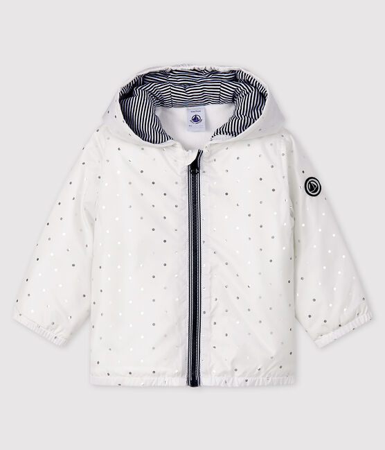 Giubbotto bebè femmina/maschio fantasia bianco MARSHMALLOW/grigio ARGENT