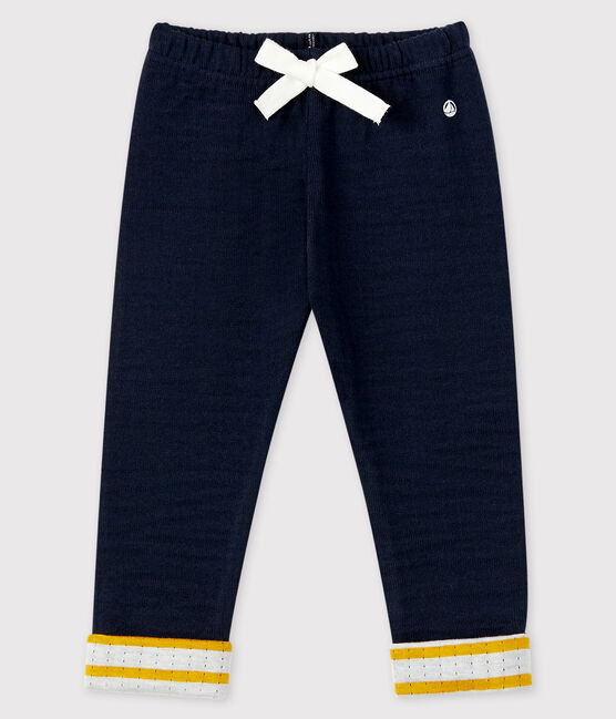 Pantalone in tubique bebè maschio blu SMOKING