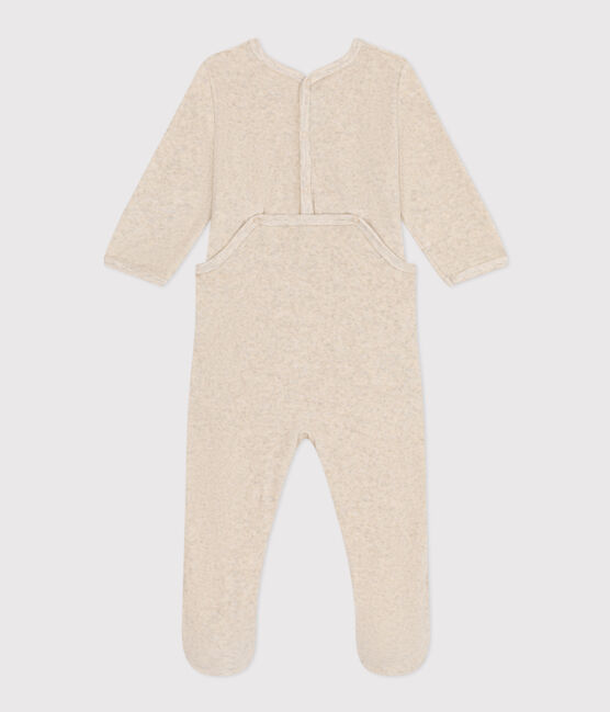 Pigiama neonato in ciniglia  beige MONTELIMAR CHINE