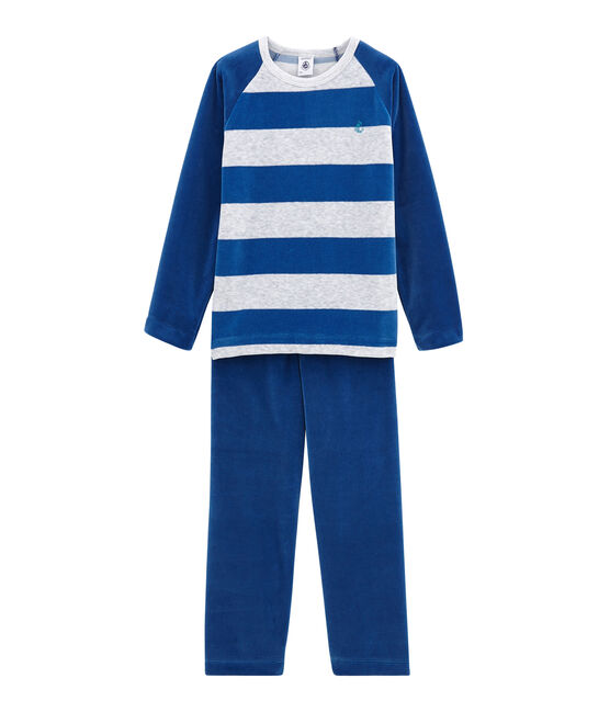 Pigiama per bambino blu LIMOGES/grigio POUSSIERE
