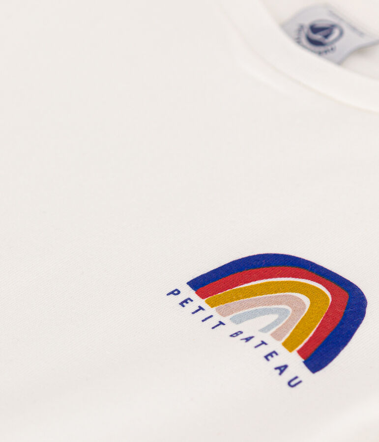 T-shirt in jersey leggero bambina bianco